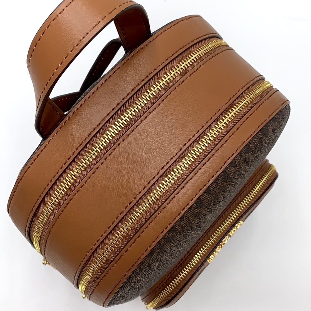 MICHAEL KORS JAYCEE MEDIUM BACKPACK BROWN SIGNATURE COLOR - Picture 11 of 16
